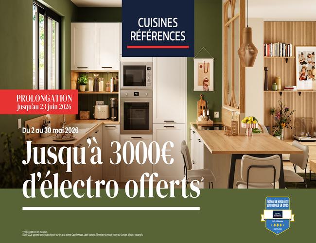 Cuisine équipée à Libourne : jusqu’à 3 000 € d’électroménager offerts jusqu’au 23 juin 2026